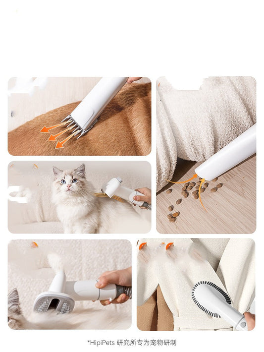 HKM-390803 Multifunctional Pet Hair Aspirator with Rechargeable Electric Shears and Accessories