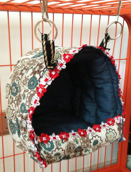 HKM-393363 Cozy Cotton Pet Toy Hammock for Small Animals - Multiple Sizes Available