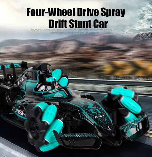 HKM-394579 2.4G Remote-Controlled Spray Stunt Vehicle with Lights and Music for Multiple Terrains