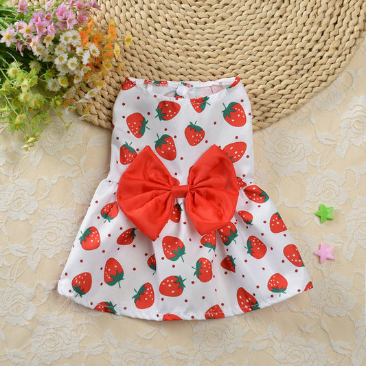 HKM-396051 Floral Design Princess Dress for Small Dogs in Multiple Colors and Sizes