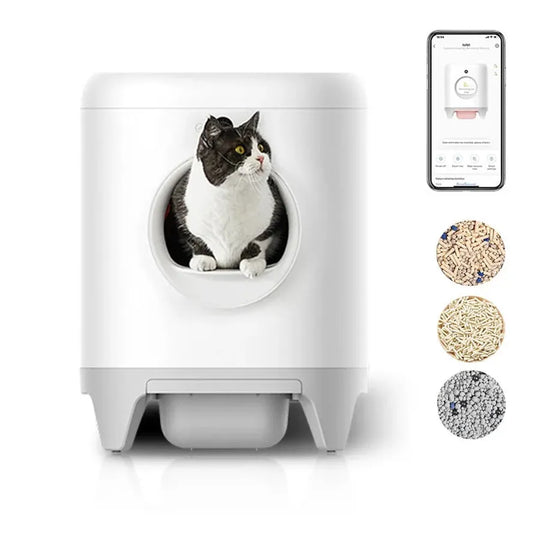 KTX-397075 Intelligent Self-Cleaning Cat Toilet with App Control and Dual Odour Removal
