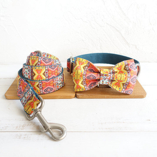 HKM-398483 Stylish Polyester Dog Bow Tie Collar - XS to XL Sizes Available