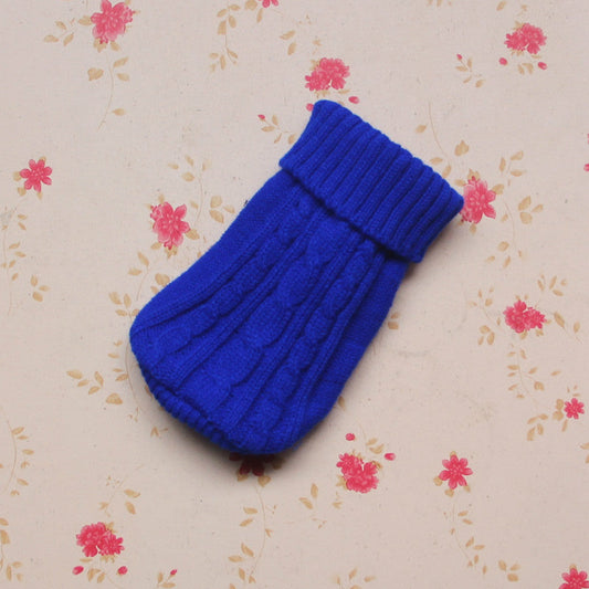HKM-399187 Cozy Three-Dimensional Twisted Rope Sweater for Small Dogs and Cats - Warm Knit in Multiple Colors