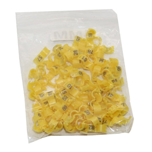 HKM-399443 Bird Clip Foot Rings in Various Sizes - 100 Pieces Pack for Pet Birds