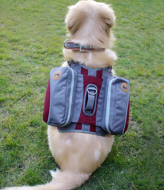 HKM-400275 Portable Nylon Pet Travel Bag with Detachable Chest and Back Support, Large Capacity, Available in Red and Blue