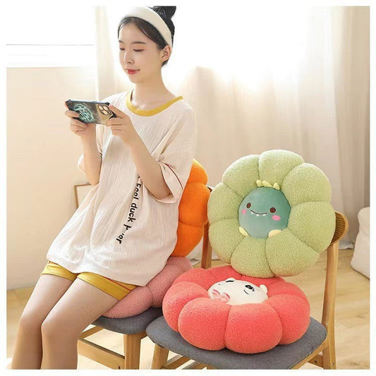 HKM-401043 Cartoon Plush Cushions for Office and Home – Dino, Rabbit, Pig, Duck & More, 45x45cm