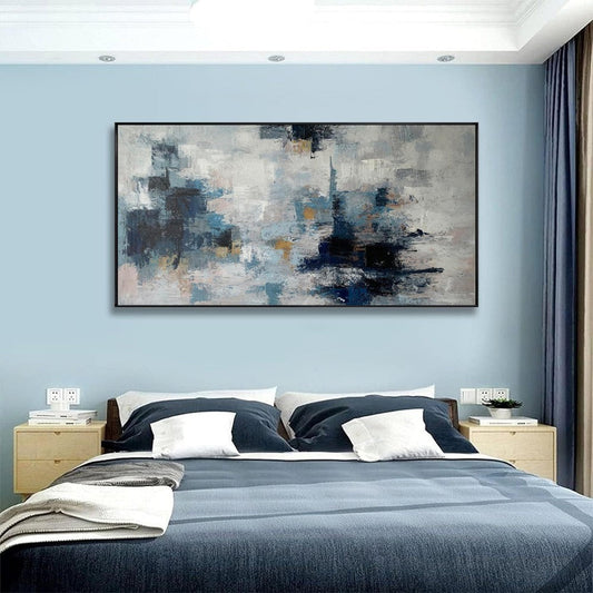 HKM-402003 Handmade Abstract Oil Painting on Canvas for Modern Home Décor