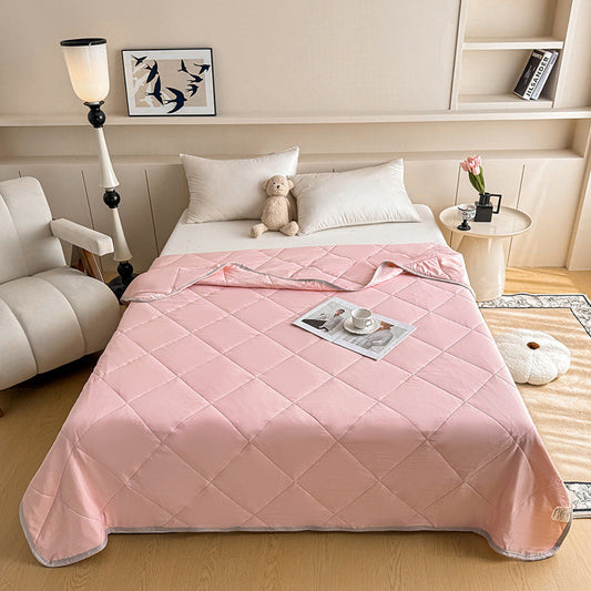 HKM-402067 Lightweight Air Conditioning Blanket - Soft Chemical Fiber Summer Quilt in Multiple Colors and Sizes