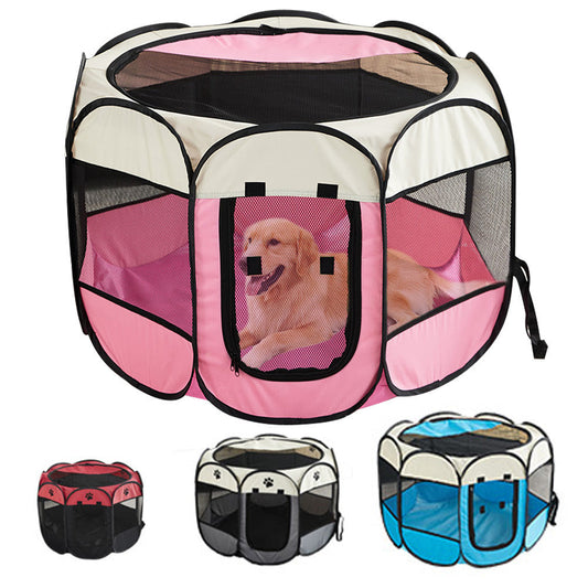 HKM-404883 Folding Waterproof Octagonal Pet Dog Cage Fence in Various Colors and Sizes