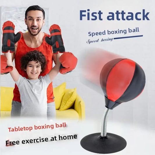HKM-405779 Desktop Reflective Boxing Ball for Indoor Tabletop Sports Training - Family Interaction & Fun