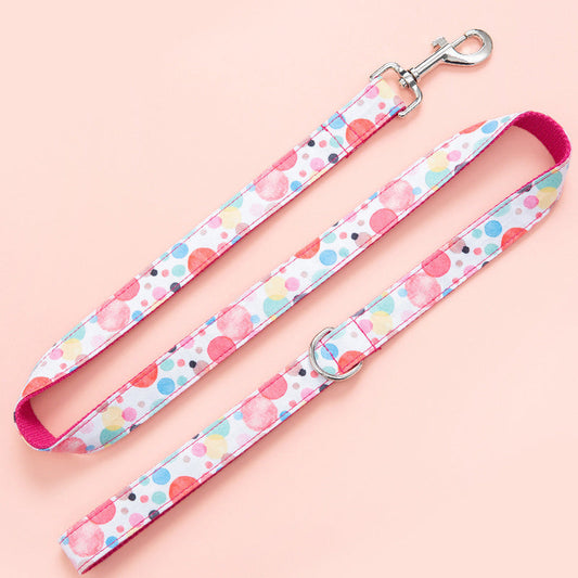 HKM-408659 Bubble Pet Collar and Leash Set - Durable Polyester Design for Comfort and Safety