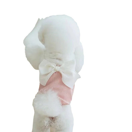 HKM-410643 Stylish Dog Summer Bow Suspenders - Green, Pink, Yellow, Black, XS-XL