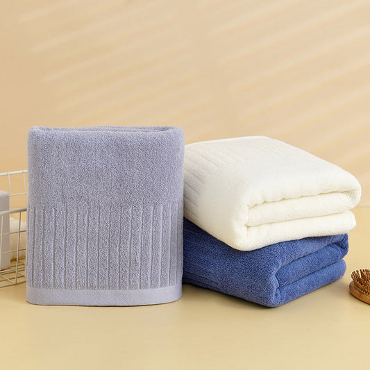 KTX-411539 Pure Cotton Thick Bath Towel - Soft, Absorbent & Lint-Free in Multiple Colors