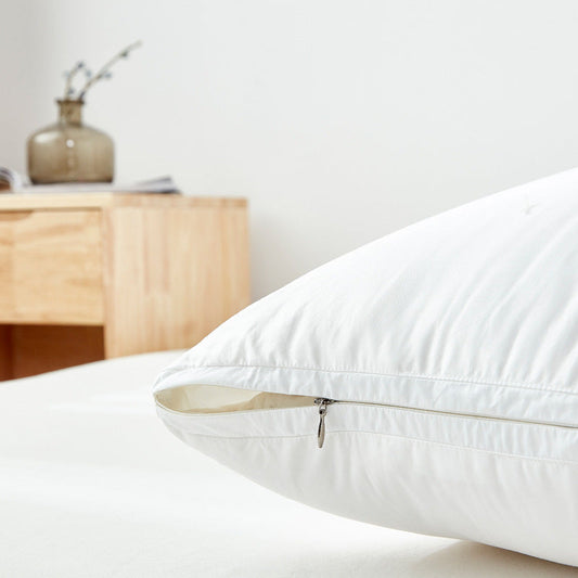 HKM-413715 Adjustable Household Pillow in White - 48x74CM, Ideal for Quilting Comfort