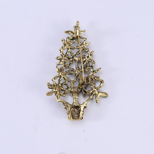 HKM-413715 Christmas Tree Alloy Drip Brooch for Women's Fashion Accessories