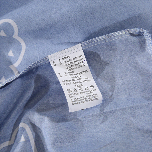 HKM-414419 Non-Slip Double Single Sheet with Floral Pattern - Available in Multiple Sizes