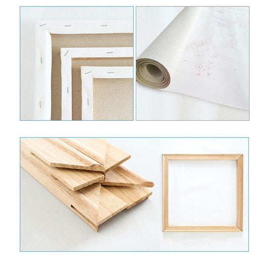 KTX-417555 Abstract Hand-Painted Digital Oil Painting of Woman and Cat on Stretch Frame, 40x50 cm