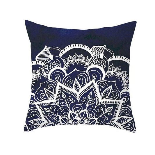 HKM-420243 Mandala Print Super Soft Peach Skin Sofa Pillowcase – 44cm x 44cm