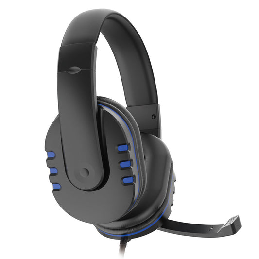 HKM-420243 Wired Gaming Headphones with Microphone, Heavy Bass and Soft Leather PU Ear Cushions - Compatible with PS4, Xbox One, and PC