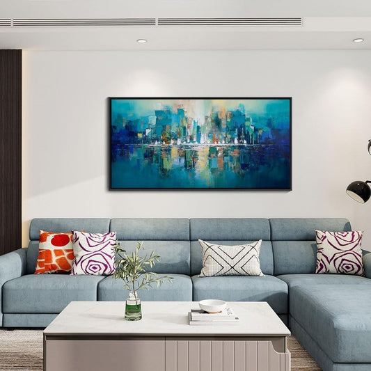 HKM-421267 Handmade Abstract Texture Oil Painting on Canvas - Large Wall Art for Living Room, Bedroom, and Office Decor
