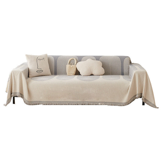 HKM-424403 Universal Chenille Sofa Cover in Stripes - Multiple Sizes Available