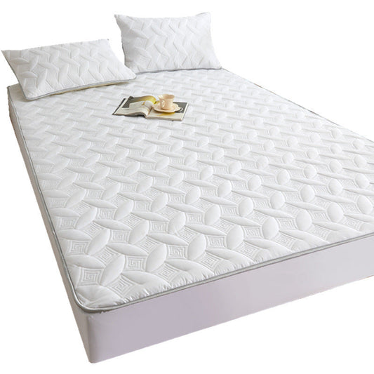 HKM-426771 Solid Color Non-Slip Protective Bed Cover with Pillowcases – Available in Multiple Sizes
