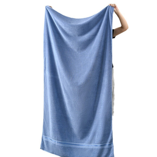 HKM-428499 Portable Solid Color Pure Cotton Towel - 70x140CM in Blue, Coffee, Yellow