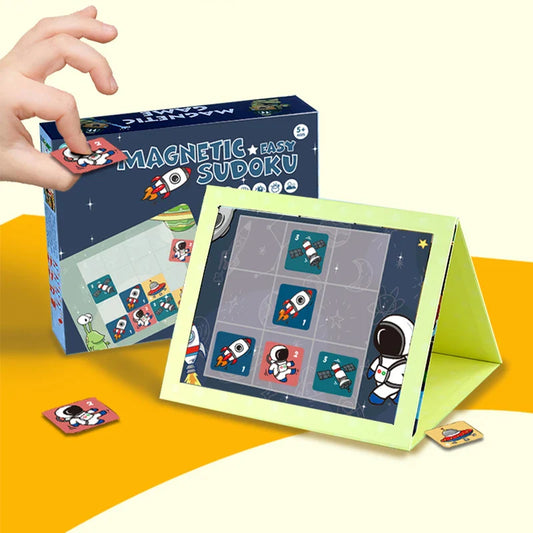 HKM-428819 Magnetic Cartoon Tangram Puzzle Game for Kids 2-7 Years - Educational Learning and Logic Sudoku Activity
