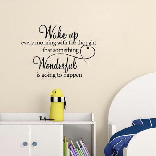 HKM-430163 Morning Motivation Wall Sticker - PVC Decorative Vinyl for Home or Office (S/L Size)