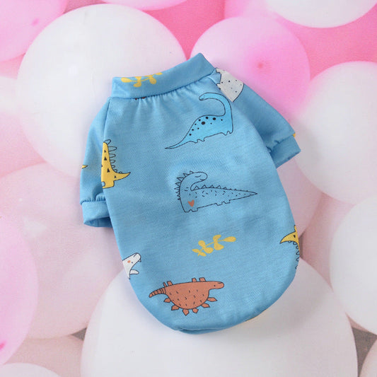 HKM-431059 Casual Cartoon Print Sweaters for Small Dogs in Various Fun Colors and Designs