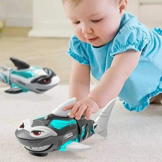 HKM-435987 Electric Shark Toy with Lights and Music for Kids Ages 0 to 14 Years, Battery Operated Fun
