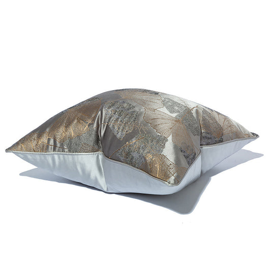HKM-436819 Botanical Dark Grey Square Cushion Covers for Minimalist Living Room Decor