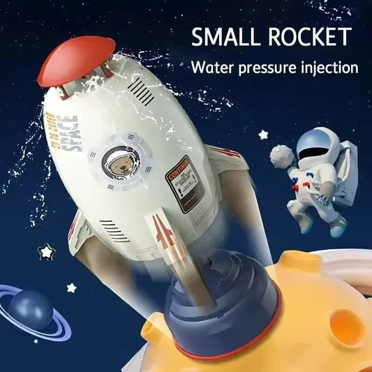 HKM-438547 360° Rotating Mini Plastic Rocket Sprinkler for Outdoor Water Play - Ideal for Kids' Summer Fun