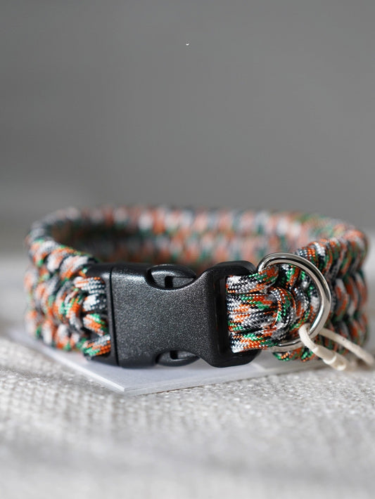 HKM-447059 Durable Woven Umbrella Rope Dog Collar - Various Sizes Available