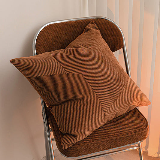 HKM-448787 Modern Minimalist Irregular Pillowcase Set in Reddish Brown - 50x50cm