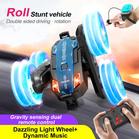 HKM-448915 Remote Control Swing Arm Stunt Vehicle with Flash Light Wheels for Kids