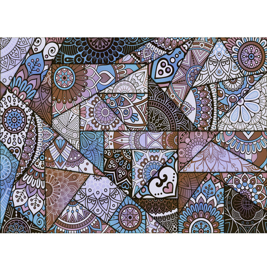 HKM-449811 Retro Nordic Ethnic Mosaic Geometric Carpet - Super Soft Crystal Velvet, Multiple Sizes Available