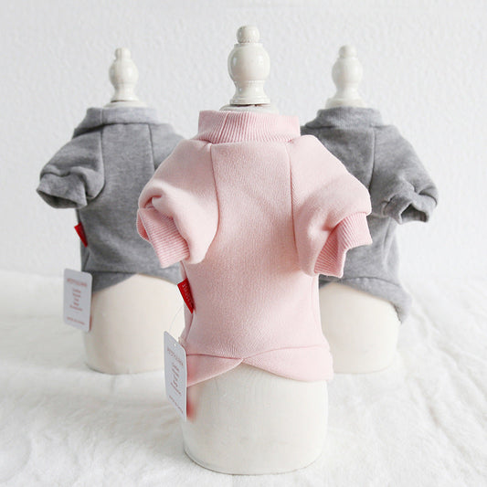 HKM-453523 Warm Cotton Dog and Cat Hoodies for Winter - Stylish Pet Clothing in Multiple Sizes