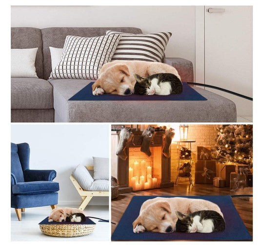 HKM-457683 Cozy Electric Pet Blanket for Small Animals - 34 x 44 cm, Soft Cloth Material