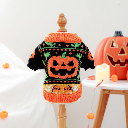 HKM-461587 Halloween and Christmas-Themed Pet Sweaters for Dogs in Various Sizes and Colors