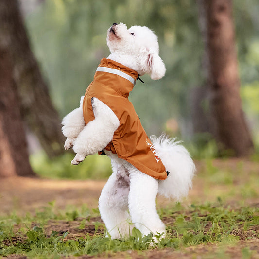 HKM-465107 Outdoor Windproof Raincoat for Dogs - Reflective Pet Poncho in Multiple Colors and Sizes