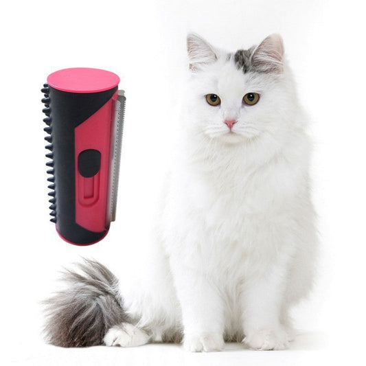 HKM-466387 Pet Hair Removal Comber for Dogs and Cats with Retractable Stainless Steel Teeth