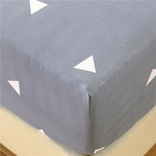 HKM-469715 Floral Pattern Mattress Protector in Polyester Cotton Blend, 200x230cm