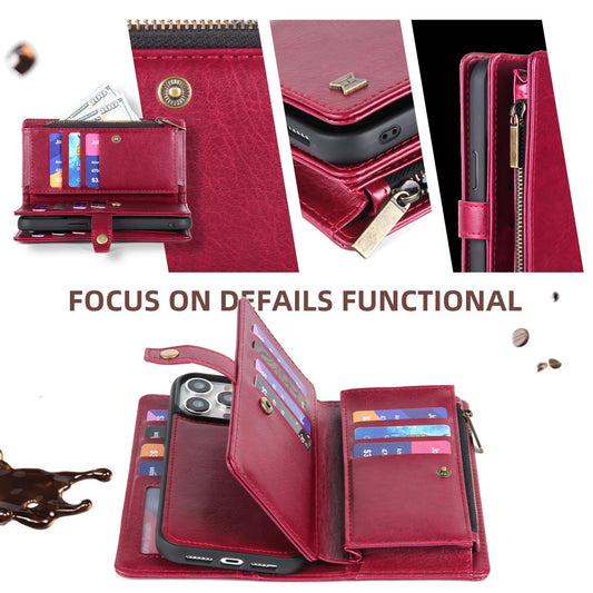HKM-479059 Premium Multifunctional Leather Case for iPhone with Shock-Absorbing and Magnetic Features