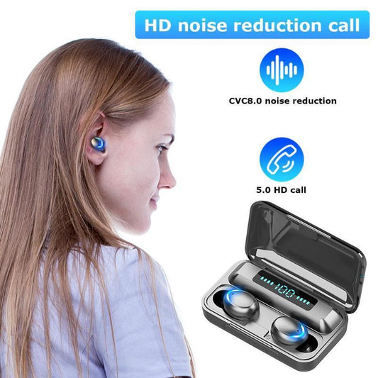 HKM-480019 Bluetooth 5.0 Stereo Earplugs with Call Function and Voice Control