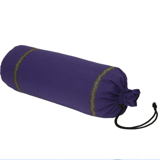 HKM-481939 Cylindrical Waist Pillow for Pregnant Women - Yoga Aid with Buckwheat Husk Filler