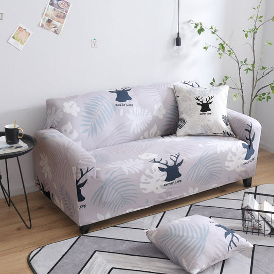 HKM-482963 Multifunctional Stretch Knit Sofa Cover with Pillowcases - Multiple Sizes Available