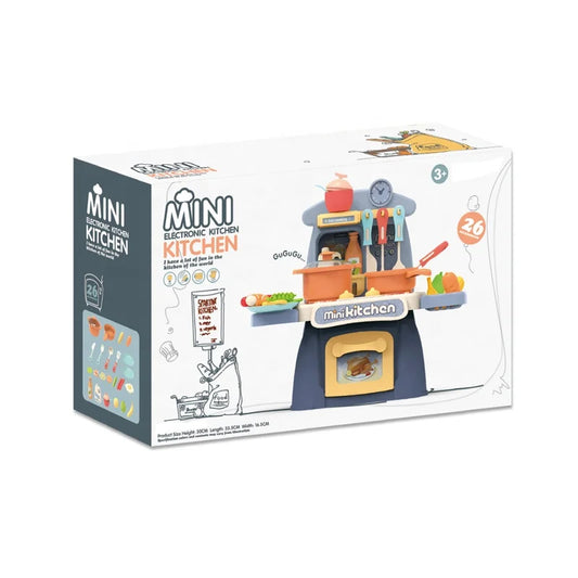 HKM-488851 Children's Little Chef Pretend Play Bo Mini Kitchen Set for Role Play Cooking Fun
