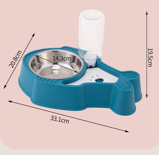 HKM-494803 Moisture-Proof 2-in-1 Automatic Drinking Bowl for Pets - Eco-Friendly PP Material in Blue, Pink, Green