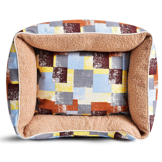 HKM-495059 Cozy Cartoon Square Dog Bed in Various Colors for Pets Up to 80kg